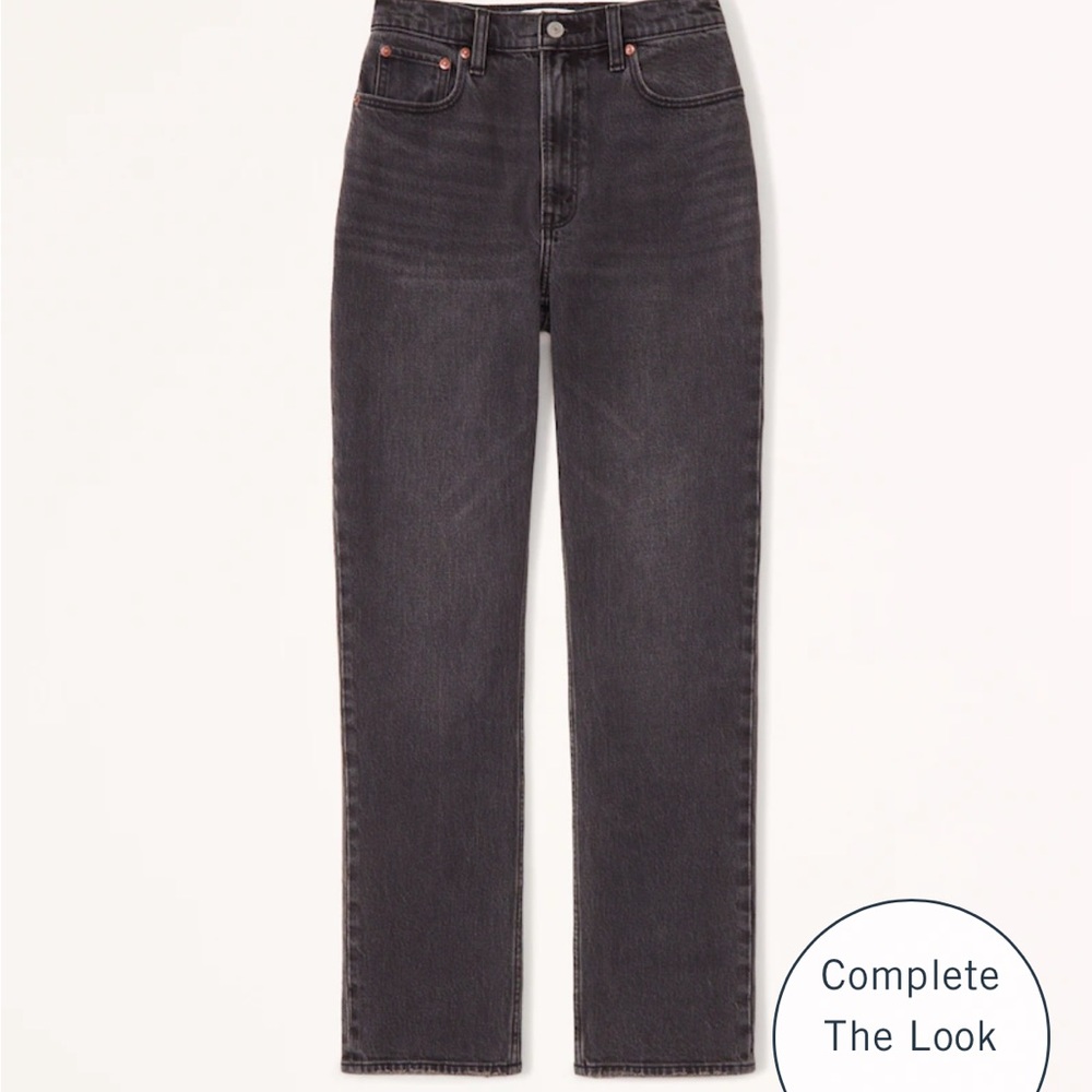 A&F CURVE LOVE Ultra High Rise 90s Straight Jean